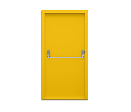 yellow single leaf fire rated door